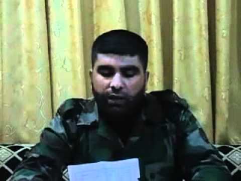 تحذير النقيب قيس القطاعنة قائد كتيبة العمري  لعناصر الجيش والأمن: أنتم في مرمى نيراننا