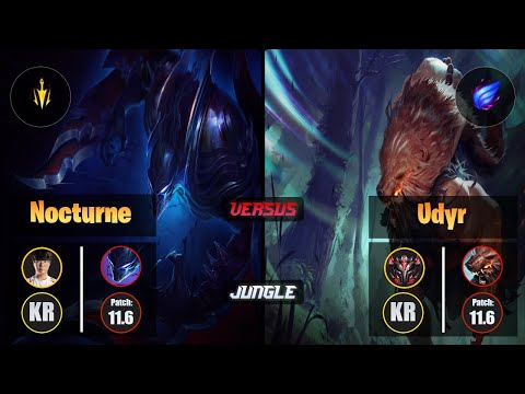 Haru NOCTURNE (Jungle) [Lethal Tempo] VS UDYR - Grandmaster KR Patch 11.6