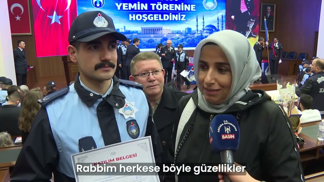 Aday memurluk sürecini başarıyla tamamlayan 110 zabıta memuru için yemin töreni düzenlendi