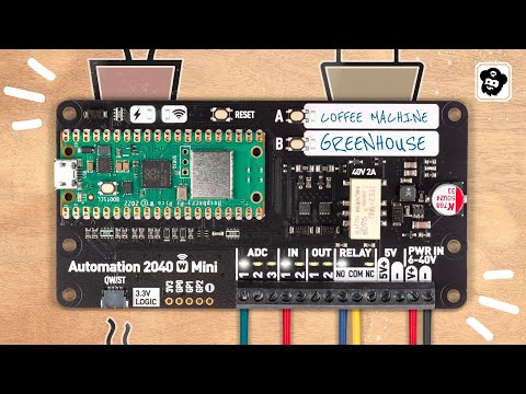 YouTube thumbnail image for Introducing Automation 2040 W Mini - a slimline industrial/automation controller with Pico W Aboard