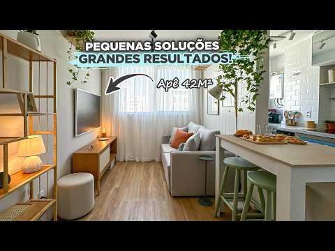 They TRANSFORMED the 43m² APARTMENT THEMSELVES WITH CHEAP and FUNCTIONAL SOLUTIONS | Gaby Garcia