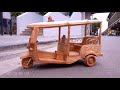 HOW TO MAKE A ELECTRIC WOODEN TUK TUK RICKSHAW DIY PRO