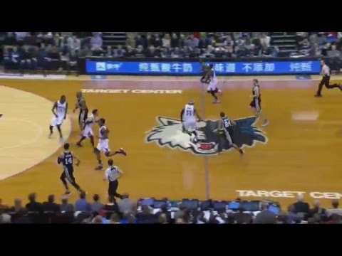 Andre Miller nice pass to Jonathon Simmons 9.3.2016