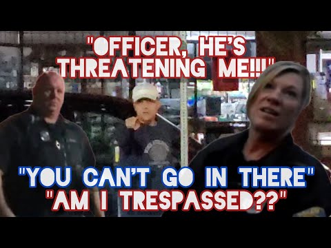 "He's THREATENING ME". Calls 911 3x's For Harassment. Trespass?? Unlawful Orders.