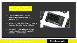 Rigol DHO4000 High Resolution Oscilloscope