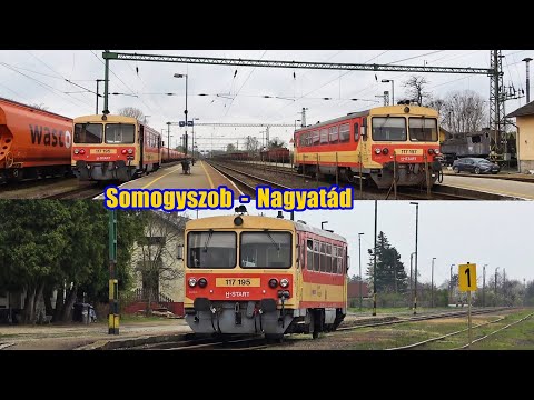 2023.04.08. - Bzmot-ok (117 195, 117 197) Somogyszobon / Utazás a 9 km-es 38-as vasútvonalon