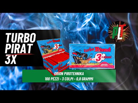 Sound Emitters Test TURBO PIRAT 3X 100 pieces 3 shots 0.8 grams by ORION PIROTEHNIKA