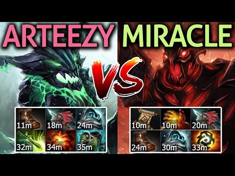 Miracle- [Shadow Fiend] VS Arteezy [Outworld Devourer] Dota 2 - Middle Battle