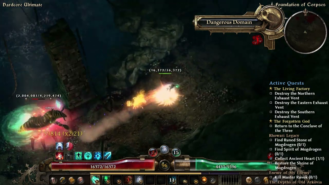 (1.2.1.2) GRIM DAWN HC Beginner lightning AAR Templar x Rashalga