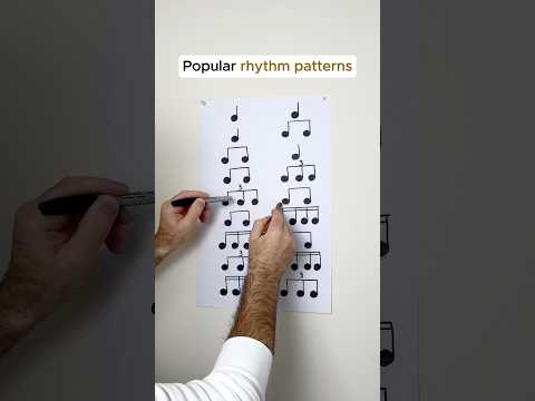 Tapping popular rhythm patterns - part 2🥁 #music #rhythm #musictutorial #musiclesson #learnmusic