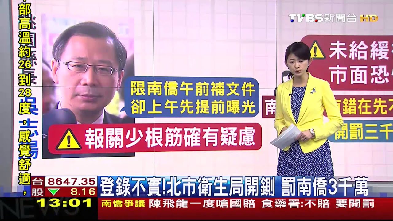登錄不實!北市衛生局開鍘 罰南僑3千萬