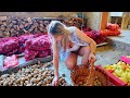 Turkey Wings With Potatoes In Cauldron Relaxing Outdoor Cooking In The Village ASMR