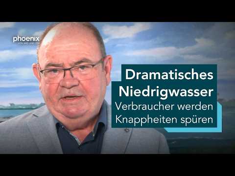Video Thumbnail: phoenix tagesgespräch mit Andreas Grzib, Vorstand DTG, zum Niedrigwasser