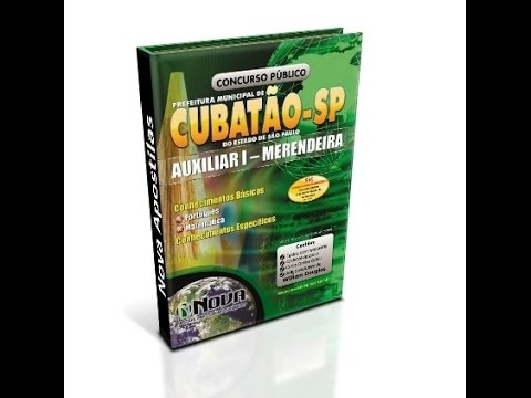 Apostila Concurso Cubatão 2015 - Auxiliar I - Merendeira