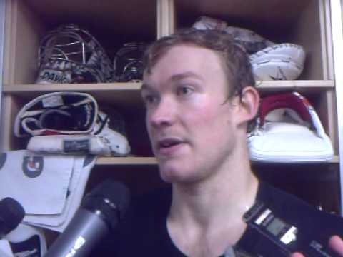 Carolina Hurricanes Justin Peters after beating the New Jersey Devils 2/13/10
