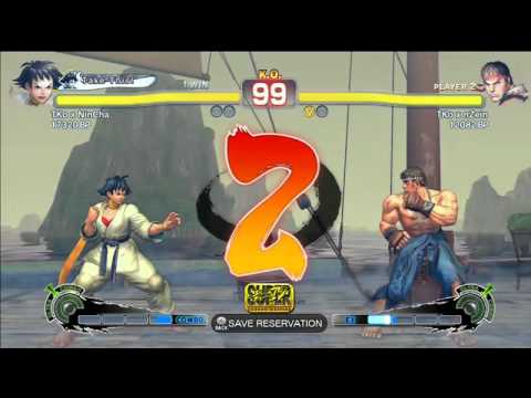 SSF4 AE: TKo x NinCha (Makoto) VS TKo x nZein (Ryu) - Endless Battle