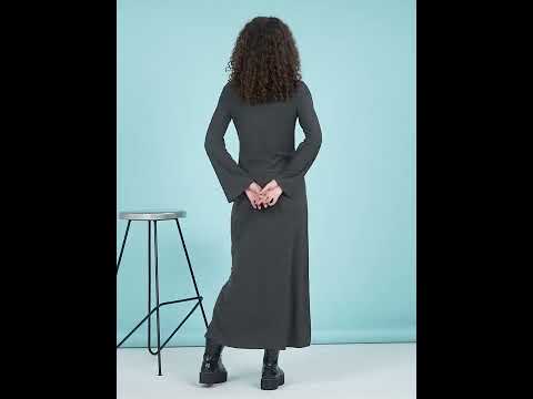 Urbanic Sweater Dress Urbanic Women Sweater Black Knee Length