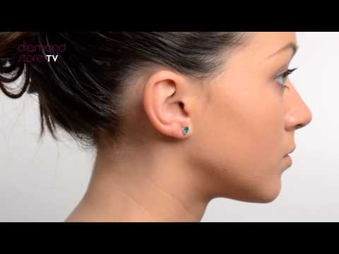 B3683 - Emerald 0.30CT 9K Yellow Gold Earrings