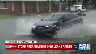 Storm preparations in Orleans Parish