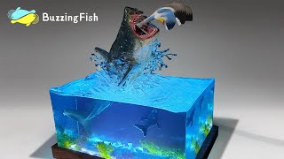 How to Make Prehistoric Shark Diorama | Resin Lamp | Resin Art 🦈