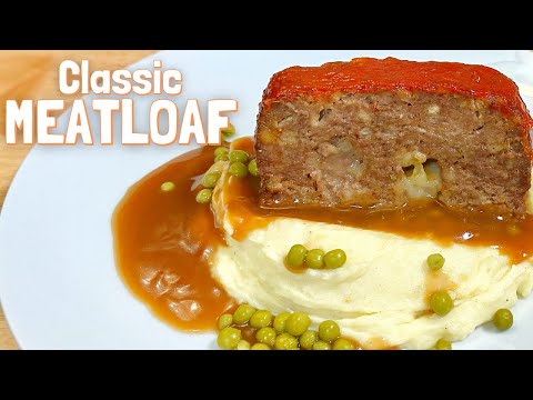Classic Stuffed Meatloaf With Creamy Mashed Potatoes...