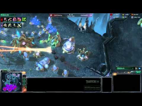 QxG.Destiny(Z) v CombatEX(P) - G1 - Xel'Naga Caverns - Destiny Practice 10.19.2011