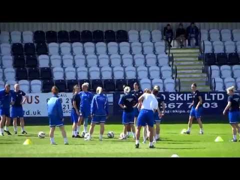 Women's Football Diaries 2014 - Gillingham Ladies Warm Up