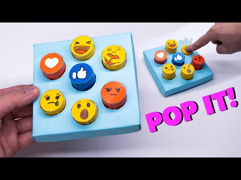 Origami EMOJI BUTTON TOY [origami pop it, origami fidget toy]