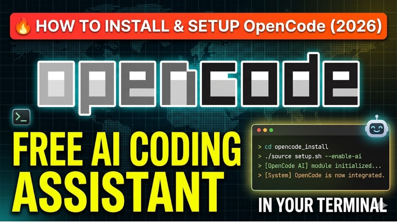 🔥 How to Install & Setup OpenCode – Free AI Coding Assistant in Your Terminal (2026)
