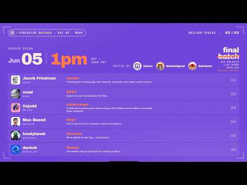 Farcaster Batches Day 5 Builder Chat