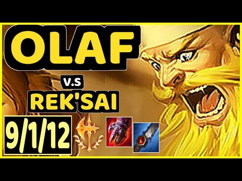 TARZAN (OLAF) vs REK'SAI - 9/1/12 KDA JUNGLE CHALLENGER GAMEPLAY - KR