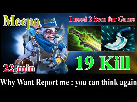 ABED Meepo Midlane Megacreeps [ 22min 19Kill ] 7.22h Gameplay | Dota 2 | Dota2sroksre | Dota 2 Pro