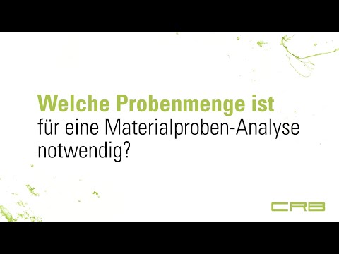 How much sample is needed for a material analysis?