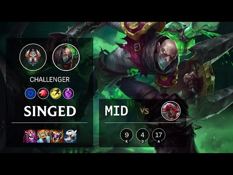 Singed Mid vs Katarina - EUW Challenger Patch 11.24