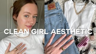 how to achieve the ✨ clean girl aesthetic ✨ makeup look, hairstyle, outfit, nails