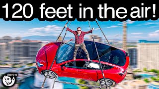 Living In My Car In Las Vegas (Hanging From A Crane!) | Steve-O
