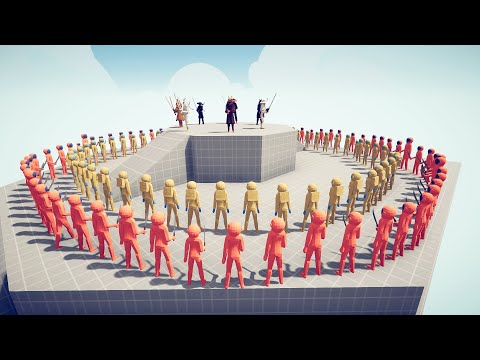 SAMURAI ATTACK ON AMONG US  - Totally Accurate Battle Simulator TABS