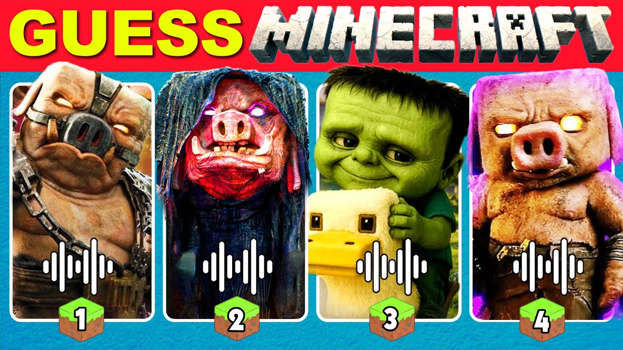 Guess Minecraft Movie Characters by Their Voice & Emojis ~ Minecraft Movie Quiz~Steve, Garbage Man