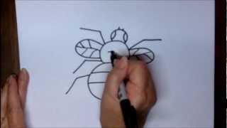 How to Draw a Fly Step by Step Simple Beginners Lesson