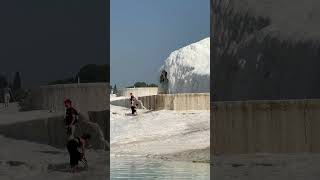 ☃️Magic Of The Natural Pamukkale Turkey -Beatiful Day❄️ #pamukkale #cleopatra #natural