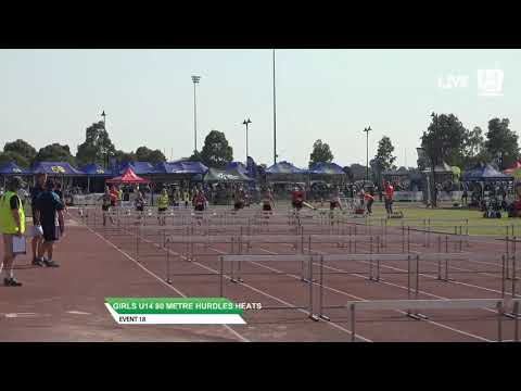 Girls U14 80m Hurdles Heat 3 - 2019 State Track and Field Championships // LAVicTV