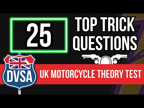 UK Motorcycle Theory Test 2024 DVSA (25 Top Trick Questions)