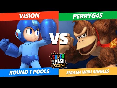 SSC 2019 SSB4 -  Vision (Mega Man) VS  PerryG45 (Donkey Kong) Smash WiiU Round 1 Pools