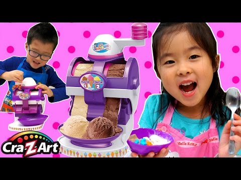 ぐるぐるかちーん！アイスクリームをつくるよ💛 海外 おもちゃ お菓子 Cra-Z-Art 2 in 1 Ice Cream Maker