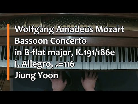 Piano Part - Mozart, Bassoon Concerto in B-flat major, K.191/186e, I. Allegro (♩=116)