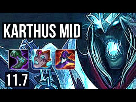 KARTHUS vs CORKI (MID) | 8 solo kills, 2.1M mastery, 1200+ games, Legendary | EUW Master | v11.7