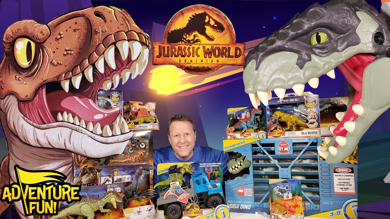 Jurassic World Dominion Official Movie Trailer 2 Toy Action Figures Jurassic Toys AdventureFun!