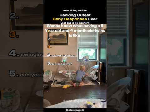 Top 5 Ranking Cutest Baby Responses Ever (new sibling edition)#youtubeshorts#top5