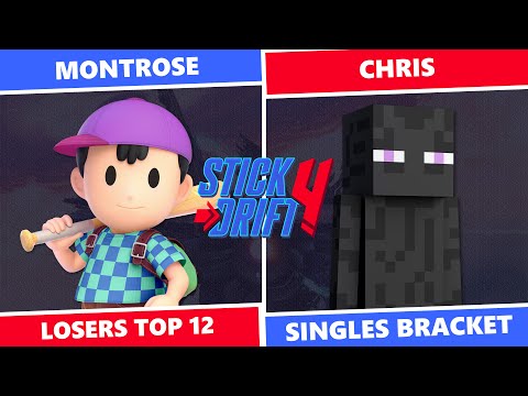Stick Drift 4: Losers Top 12 - Montrose (Ness, Diddy) Vs Chris (Steve) SSBU Singles