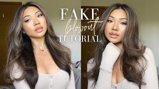 FAKE BLOWOUT HAIR TUTORIAL♡ **SUPER EASY** | MADISON JANE